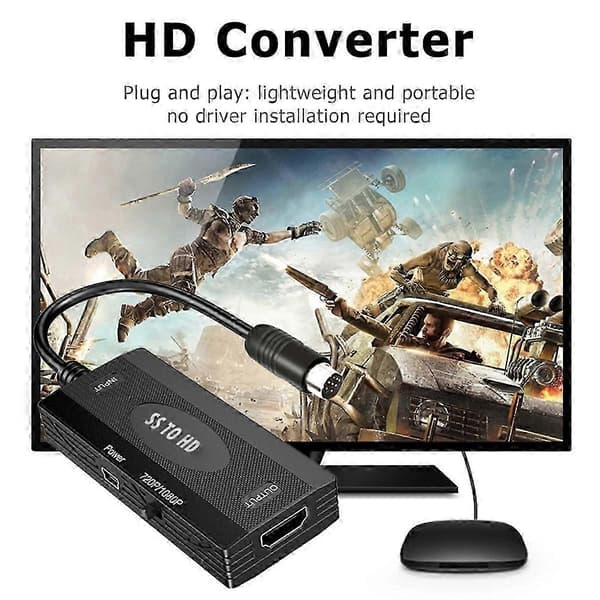 SS til HDMI-kompatibel konverter til Sega Saturn-konsoller TV-adapter