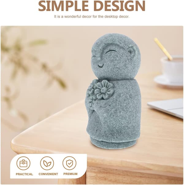 Buddha Skaper Åndelig Fredelig Atmosfære og Betydning Statue Munk Figur Sand