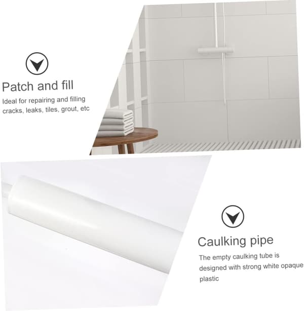 5-pack Refillable Sealant Tubes for Home Use, Empty Caulk Cartridges with Nozzle