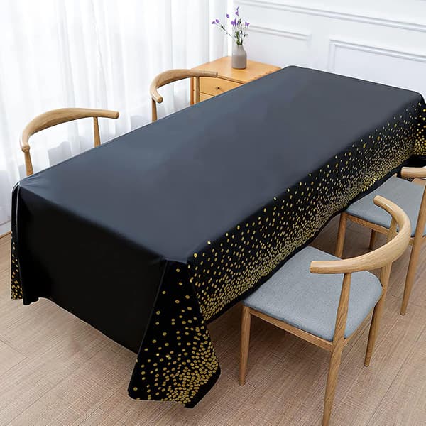 Svart bordsduk, 137*274cm bordsduk, rektangulär bordsduk