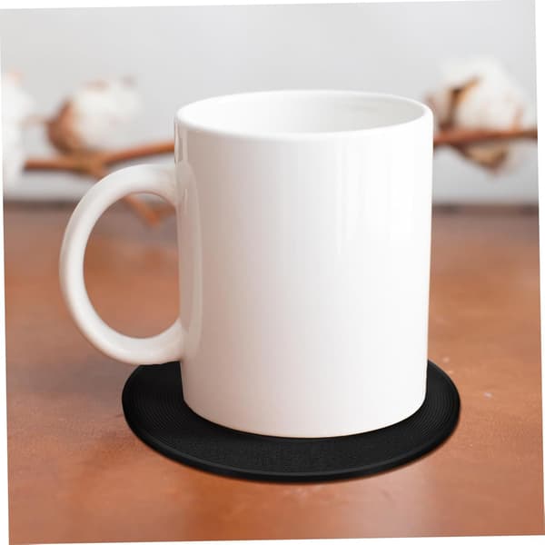Boho Style 6pcs Retro Vinyl Coasters Drink Coasters Set Non-Slip Bottom for Pub Table