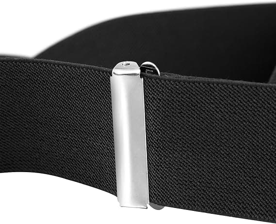 Svarta-Mode Ultrastarka Justerbara Elastiska Hängslen 120cmx5