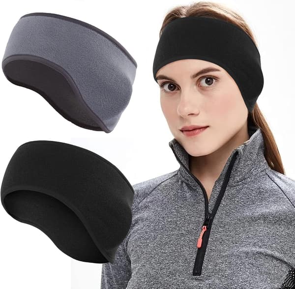 Lightweight Headband for Ears, Winter Headband Earmuffs Warm Fabric Comfortable