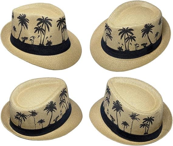 Stråhatte til mænd kvinder unisex Panama sommer sol jazz kostumefestkasket