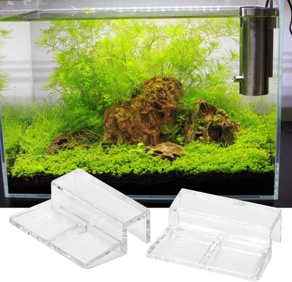 wxsp Akvarium Glaslågsholder, 20 stk, Akrylklemme Tilbehør, 12mm, til
