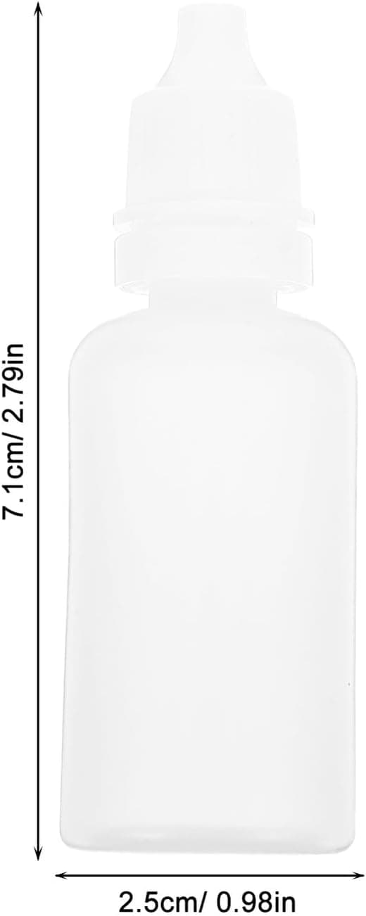 100 st 20 ml plastdroppflaskor med lock, klämbara ögonbehållare för oljevätskeförvaring, laboratorieanvändning