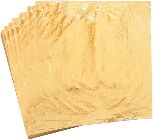 100 Ark Guld Imitationsblade Til Håndværk Metalblade Kunst