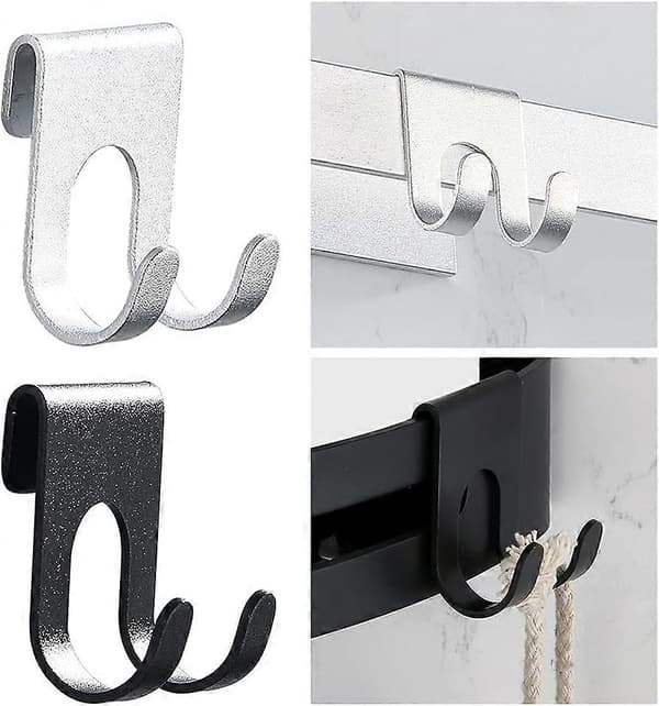 Self-Adhesive Razor Holder, 4 Pcs Heavy Duty Shower Razor Holders, Wall Mounted Razor Hook Hanger Stand Plug Hooks