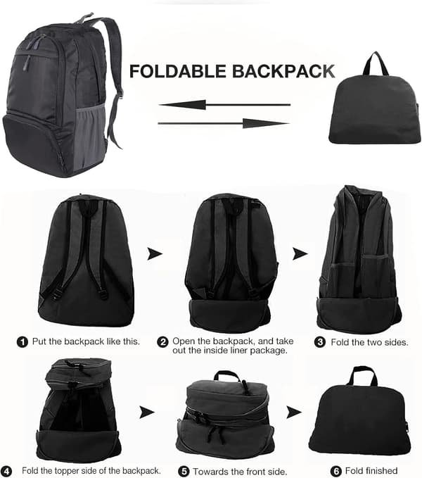 Lightweight Foldable Portable Backpack Waterproof Breathable Outdoor Camping Hiking School Backpack