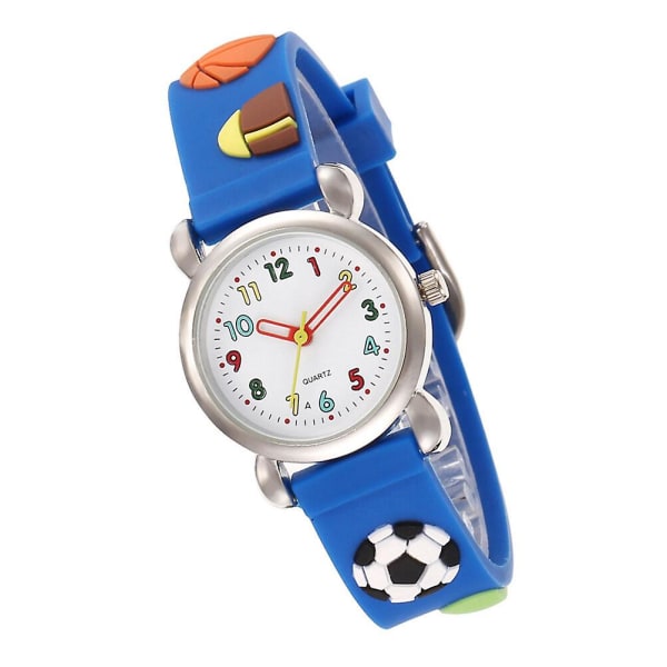 Børnegave Børne 3D Ur Børneur Børne Sport Tid Ur Armbåndsur KidsBlu Blue 21X2.6CM