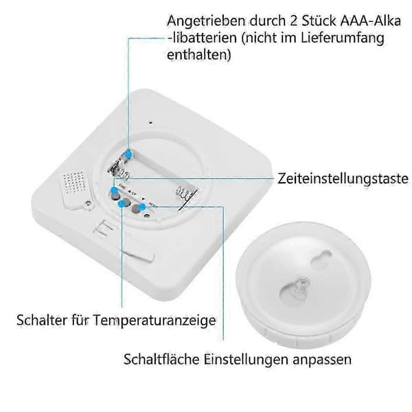 Waterproof Shower Timer Clock, Flexible Installation Options for Bathroom, Shower, and Kitchen, Touch Screen Function, Countdown Timer with Loud Alarm