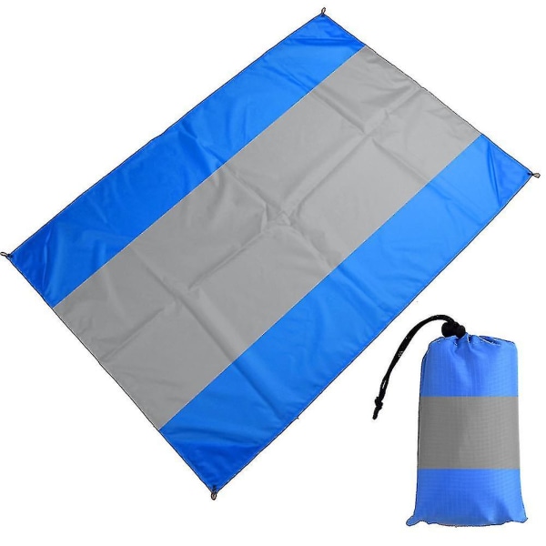 Beach Blanket, Large Beach Mat, Picnic Camping Party Outdoor Blanket, 83quot;x118quot; Extra Large, Fits 2-5 Adults Blue