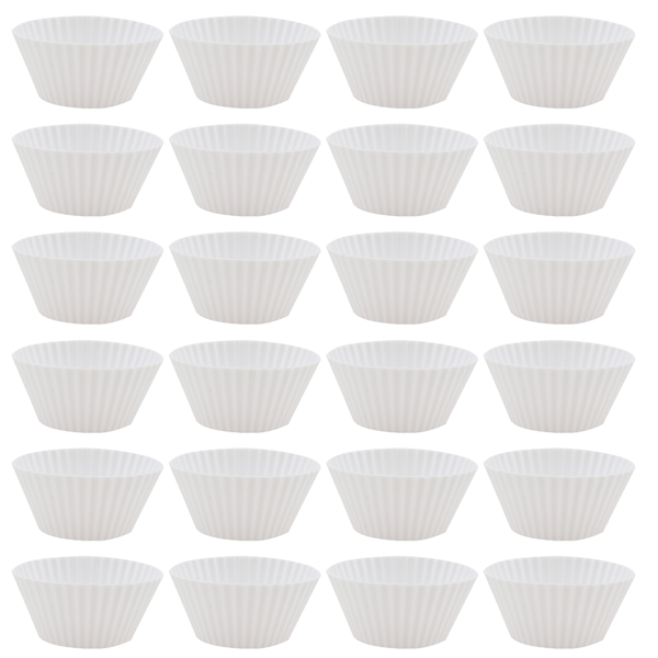 24 stk. Silikone Muffinsforme - Hvid