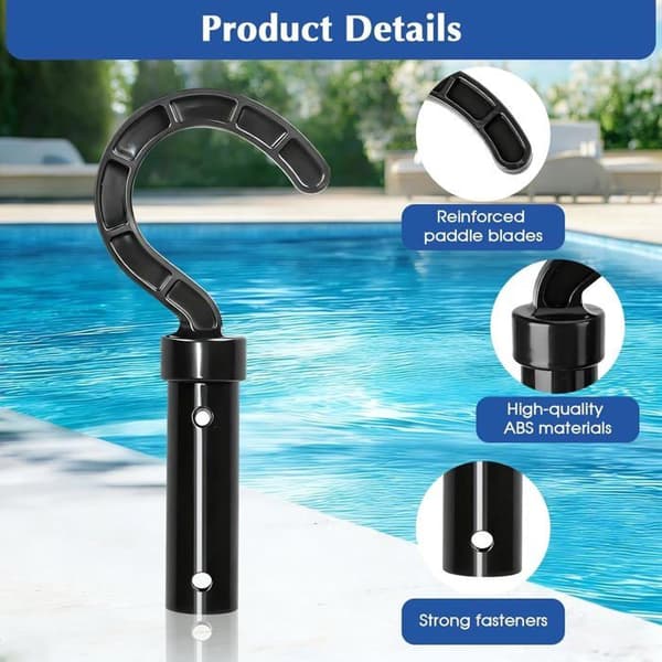 Pool Robot Hook - 1 Piece - Telescopic Aluminum - Extension 0.3m to 1.7m - Bottom Cleaning and