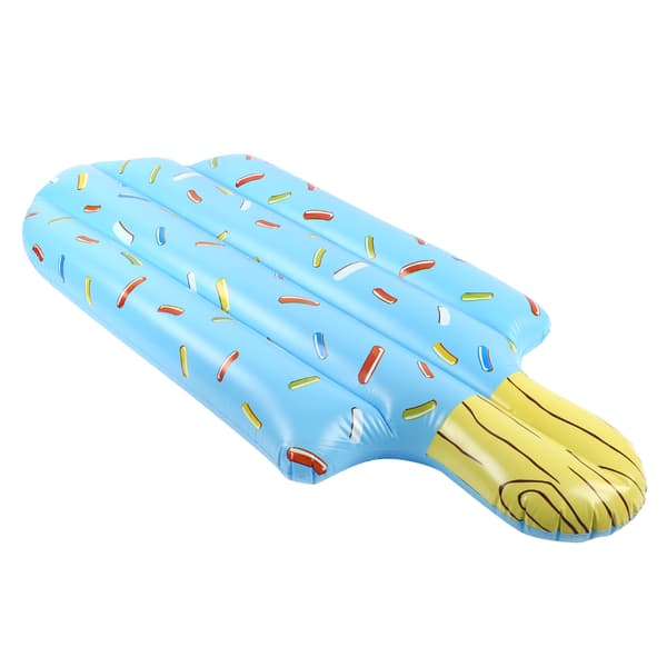 Inflatable PVC Ice Cream Float Summer Pool Floating Lounger Bed Age 6 Plus Blue Ice Cream Float