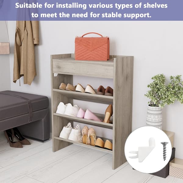 24 Pieces Shelf Supports, Shelf Support 101558 Compatible with IKEA PAX KOMPLEMENT, Replacement Shelf Support Fixing, Shelf Brackets for Wardrobe, White