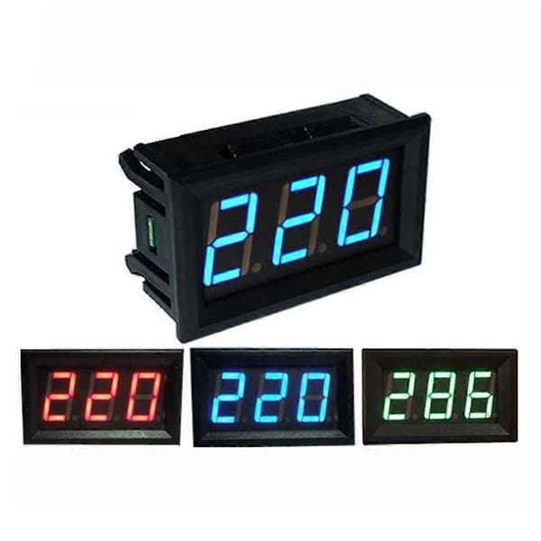2-tråds AC70-500V Digital Volt Spenningsmåler Voltmeter Bil Motor 0.56'' Rød