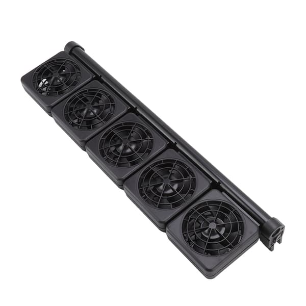Mini justerbar akvariekøleventilator med 5 hoveder US-stik 100-240V
