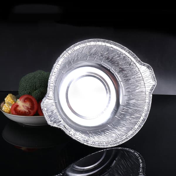 Portable 3800ml Outdoor Foil Pan with Lid, Multifunctional Grill Pan