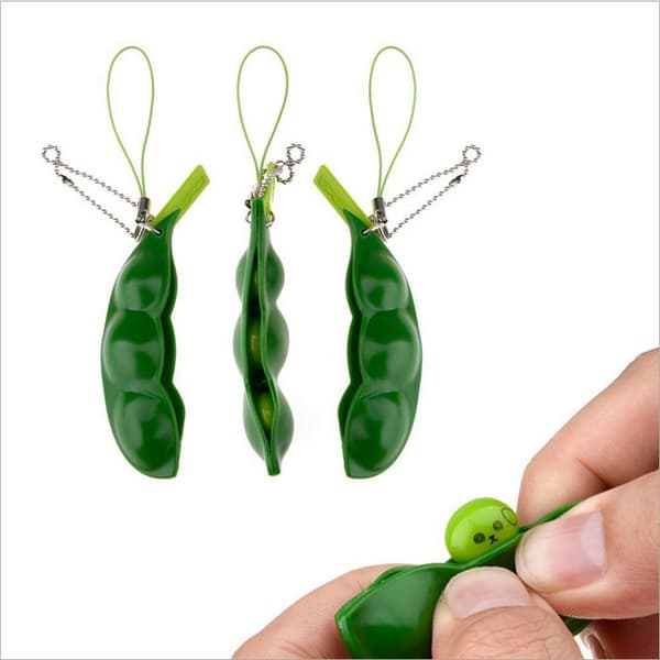 Nøkkelring, 3-pakning Squishy Bean Squishy Nøkkelring Squishy Soyabønne Sq