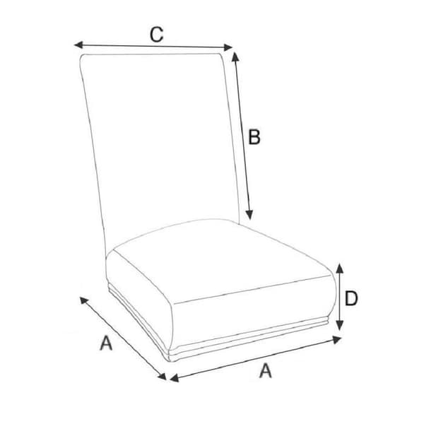 Stoltrekk - Stretch - Sett med 6 - Brun - Bi-elastisk - Vaskbar