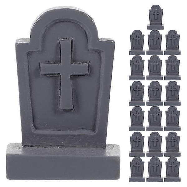 20 st Dekorativa Gravstenar Halloween Spökhus Gravstensdekor Harts Gravsten
