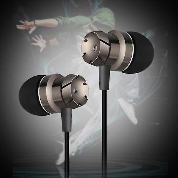 3,5 mm kablet headset Turbo Subwoofer med kablede in-ear-hodetelefoner