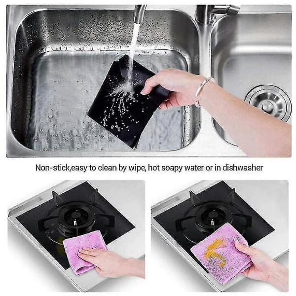 4 burner covers, reusable stove protector, non-stick burner liner, heat insulation pad for gas stove