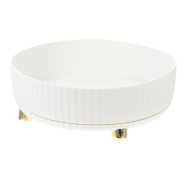 1 stk. Diverse Hylde Roterende Opbevaringsstativ Køkken Organizer Krydderi Stativ Hvid 28X28X10CM White 28X28X10CM