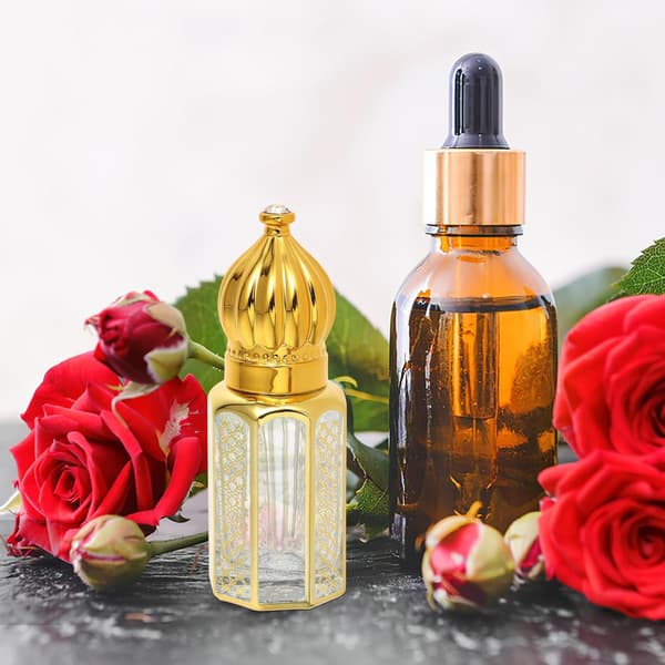 3 stk 6 ml påfyllbare eterisk olje glassdråpeflasker bærbar parfymebeholder med staver for reise og aromaterapi