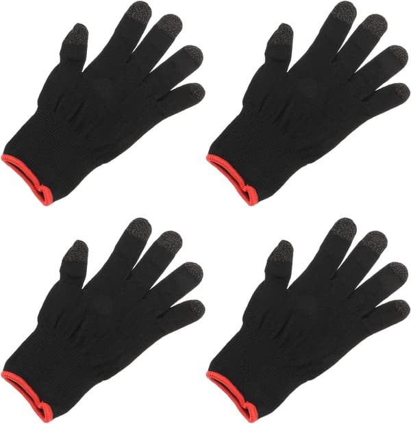 Spilhandsker Finger Gaminghandske Åndbar Anti-sved Touch Mobil Controller Sort til Gaming Sort