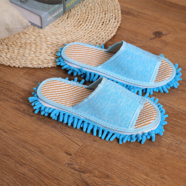 Størrelse 36 til rengøring af gulv microfiber chenille aftagelig og vaskbar doven gulvmopping tøfler mænds og kvinders hjem feje mute