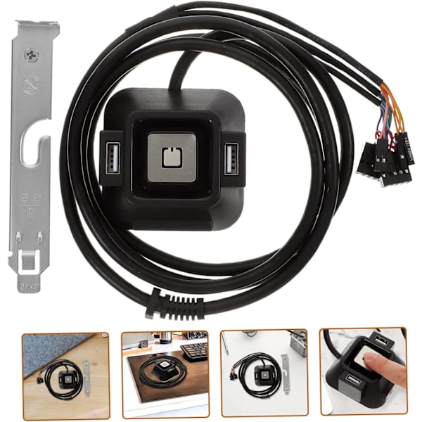 Extend Your Computer Power Control External PC Power Button 2 USB Audio Jacks for Motherboard