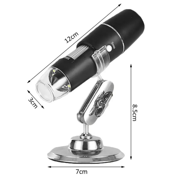 Digital Microscope Wireless Pocket Handheld USB Microscopes, 1000x Zoom Fixed Focus HD Magnifier with LEDs, Inspection Camera Comp