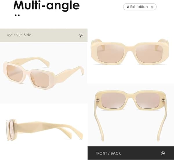 Rektangulære trendy solbriller