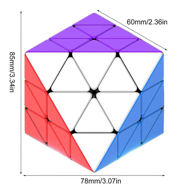 3x3 Magnetisk Oktaeder Terning Puslespil til Voksne Stickerless Speed Cube til Hjerneudvikling Underholdning Magisk Terning