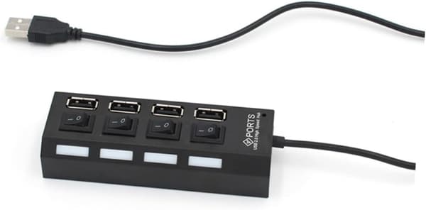 USB-hub 2.0 USB-adapter 4 uttak USB-splitter USB-enhetstilkobling