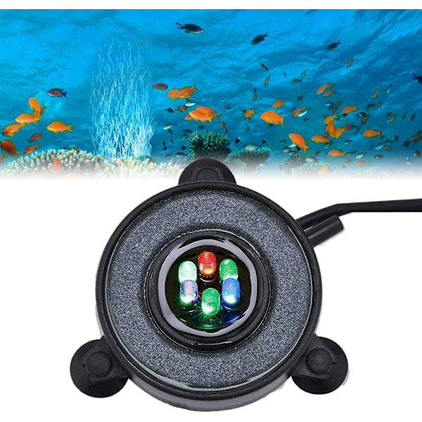 Akvarium Bubbellampa, Bubbel Akvarium LED Undervatten Luftbubbelbelysning, 6 LED-lampor Akvarium Luftbubbelsten Fisktank Bubbel