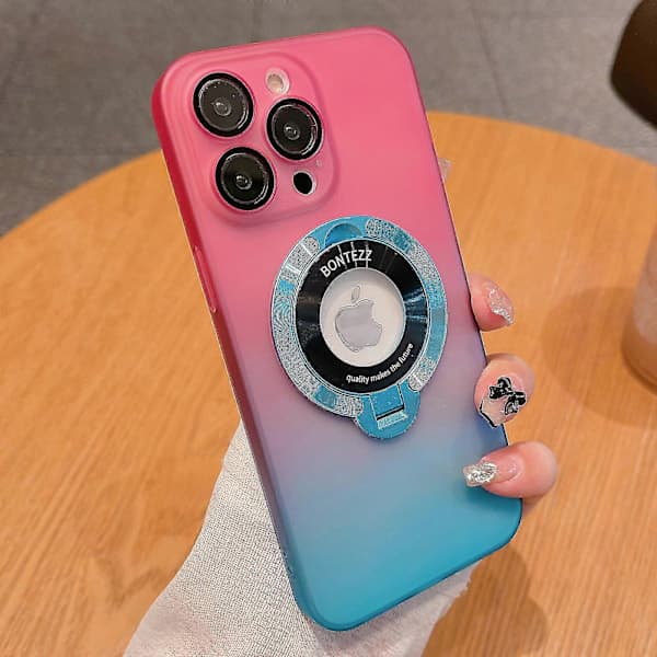 Til iPhone 13 Pro Støtte Gradient Farve Telefoncover Hård PC Beskyttelse Kompatibel Med Magsafe