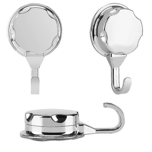 3 Vacuum Suction Cup Towel Hook ABS H Home Bath Kit for Towel, Bathrobe and Loofah