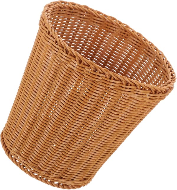 Woven Waste Basket Table Basket Trash Can Multifunctional Storage for Home Office Use