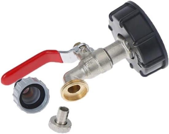 1/2\" (13 mm) IBC tank tap adapter - S60x6 coarse threaded garden hose quick connector (3/4\" compatible) - universal brass connection