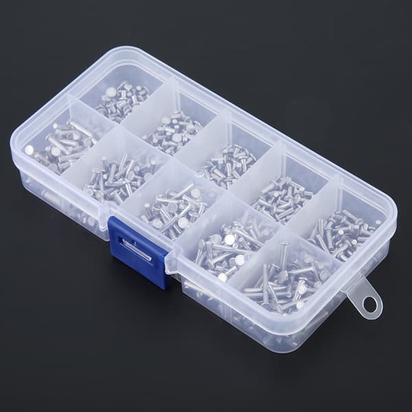 Aluminium Flat Head Rivets - 500 Pack - 3mm-18mm Length