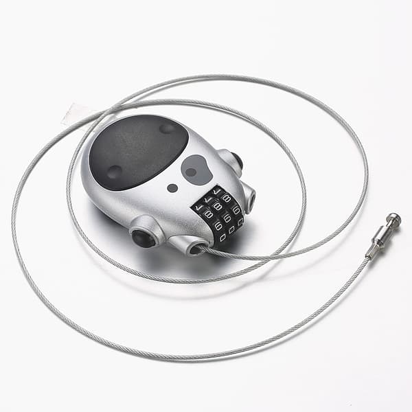 Teleskopisk stållåskabel med tecknad ko