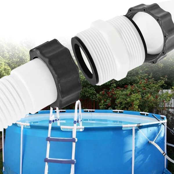 38 mm poolslangkoppling, 2-vägsplugg, tillbehör, trädgårdsslangförlängning, poolslangadapter för 1,5 tums slang