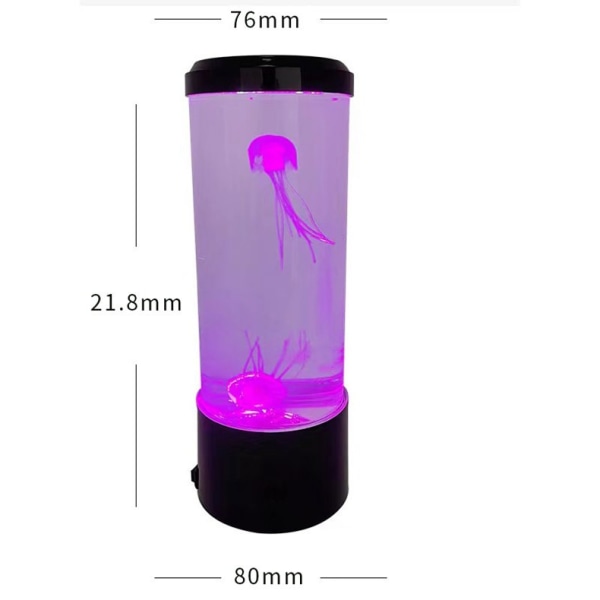 Elektrisk vandmandstank bordlampe med farveskiftende lys gave til børn Mænd Kvinder Home Deco til værelse Stemningslys til afslapning (sort)