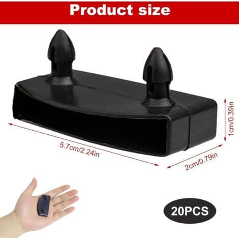 20-pack stöd för 55 mm ribbottnar – Ändkapslar i högdensitetspolyeten – Snabb och säker installation – Kompatibel [DB] White White
