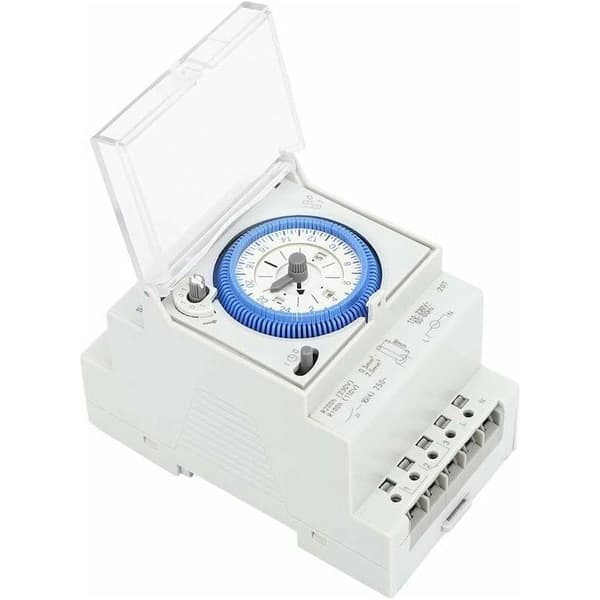 24-hour bidirectional timer, DIN rail mounting - 230V - 16A - Clear digital display - Integrated power reserve - SUL 181 D