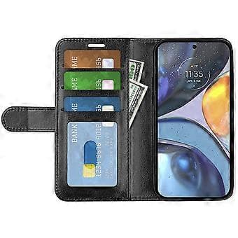 Plånboksfodral för Motorola Moto G22 Magnetlås PU Läder Folio Flip Ställ Skydd
