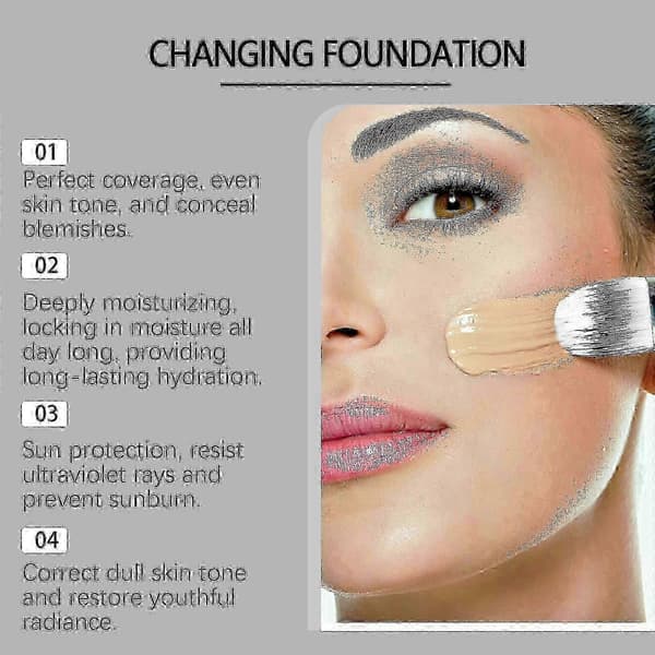 Color Changing Foundation for Women, Moisturizing Skin